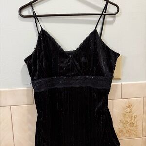 Elegant Black Velvet Dress